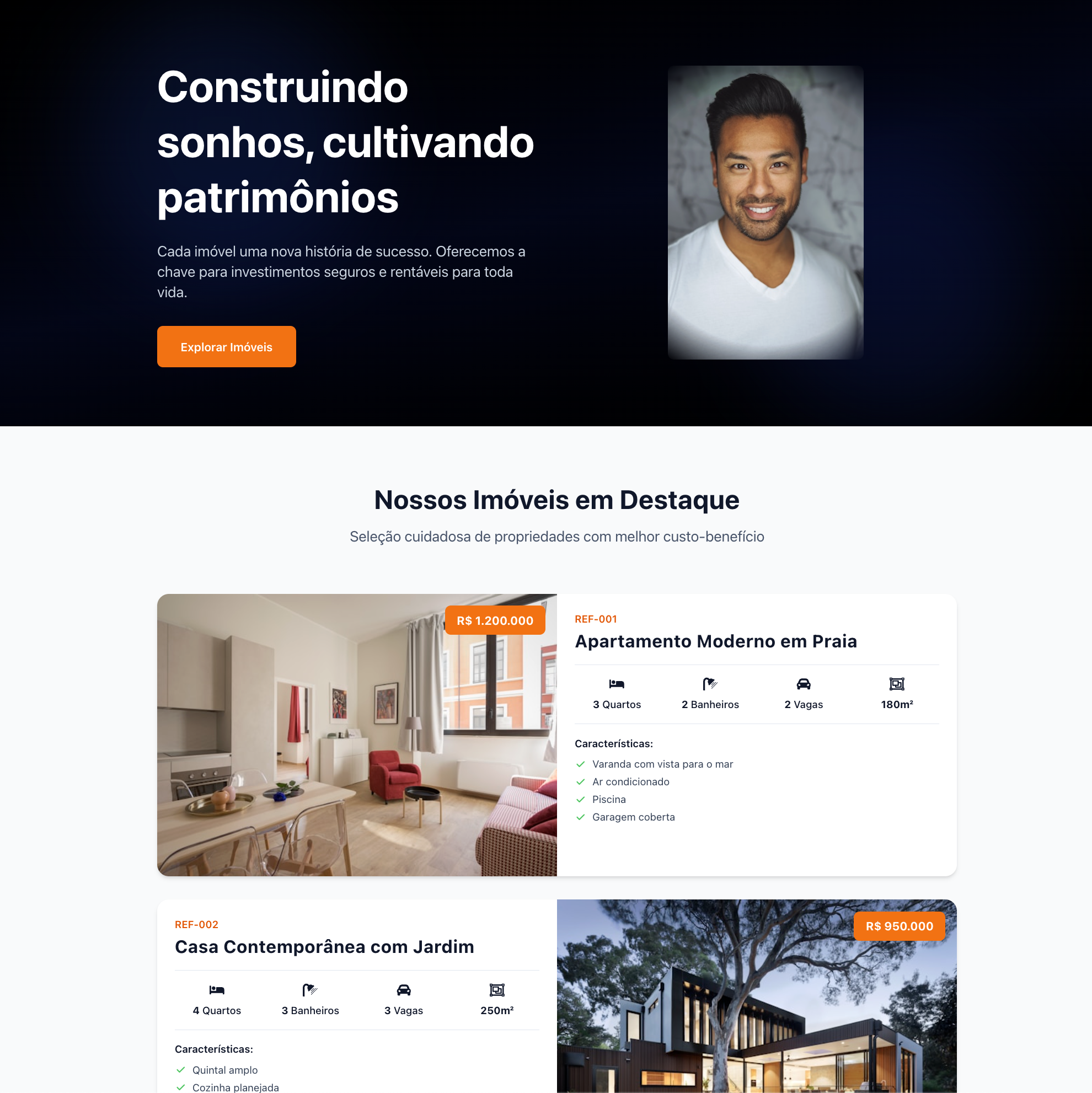 Galeria de imóveis da plataforma Res